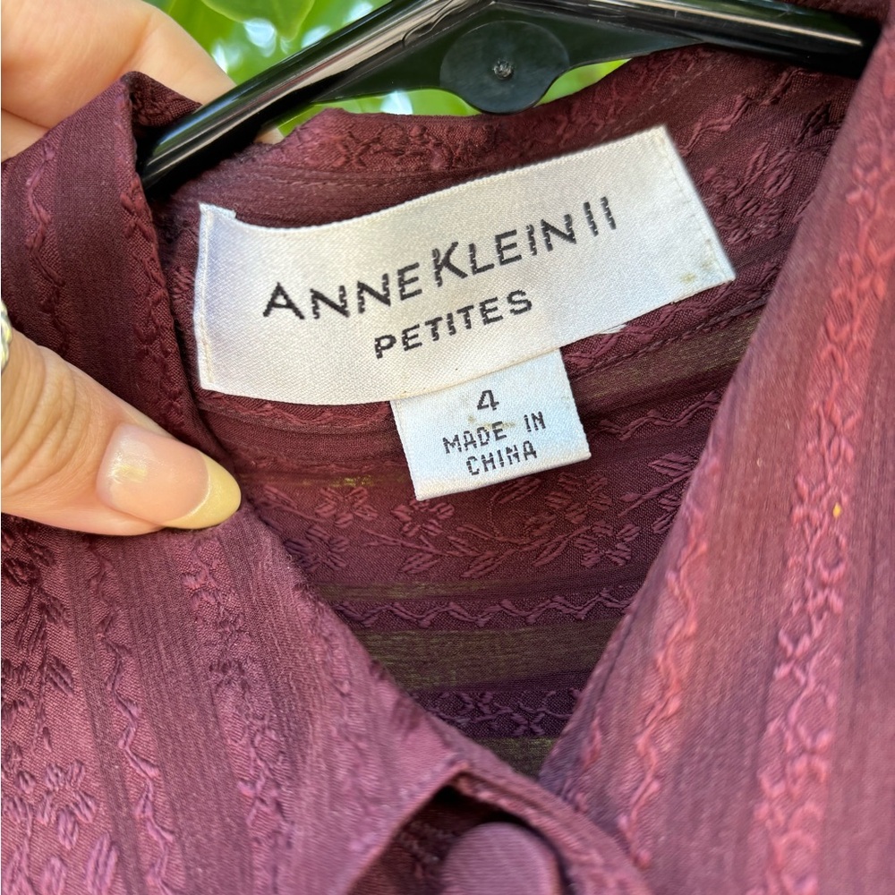 Anne Klein Purple Blouse - Picture 4 of 4
